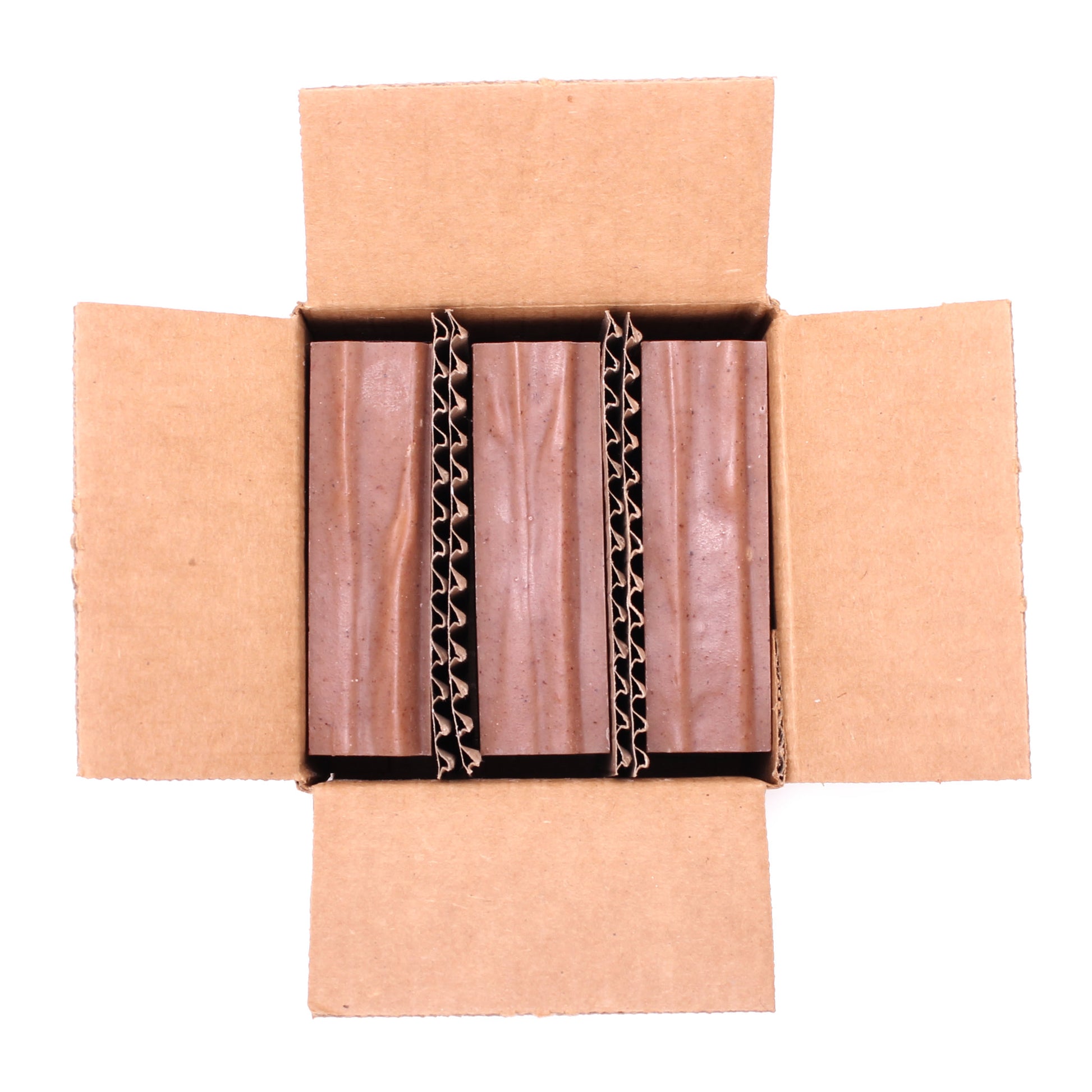 Three pack of naked Backbone cinnamon essential oil organic bar soap from ground Soap.  In box.